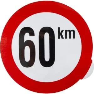 Unbranded - WB6001 - Sticker Prohibition Sign Speed Limit: 60km/h
