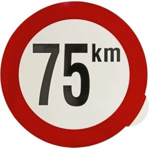 Unbranded - WB7501 - Sticker Prohibition Sign Speed Limit: 75km/h