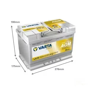 Varta - 840070076 - Battery 760A LA70 Professional Dual Purpose AGM