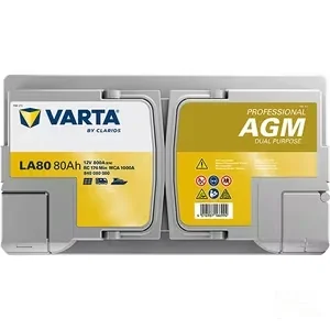 Varta - 840080080 - Battery 800A LA80 Professional Dual Purpose AGM