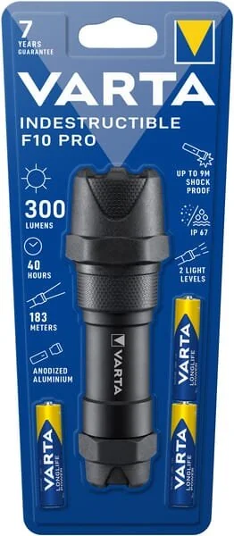 VARTA Consumer Batteries - 18710 - Torch Indestructible F10 PRO