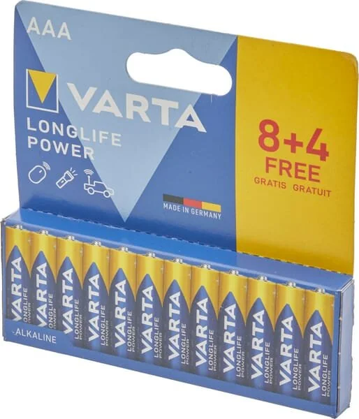 VARTA Consumer Batteries - VT4903121772 - Batteries AAA/LR03 8+4 (12)