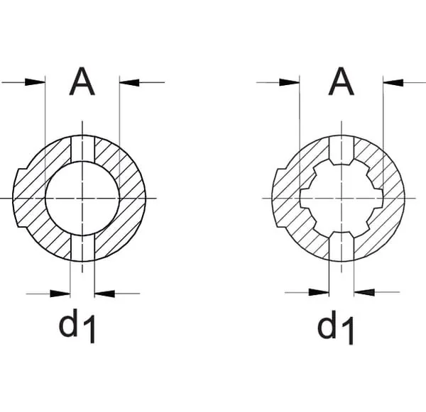 Walterscheid - 1022199 - Yoke, Hub, 1-6 Spline, W2100/W100E
