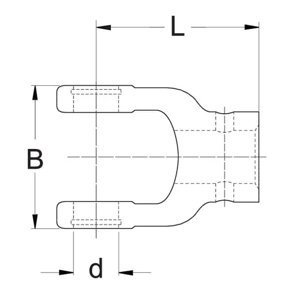 Walterscheid - 3522106 - Yoke, Hub, 1-6 Spline, W2400/P400/W400E