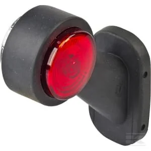 Waś - 1400300299BCL - Marker Light LH LED, Round, 12/, Red/Transparent, Bolt On, 108x134mm