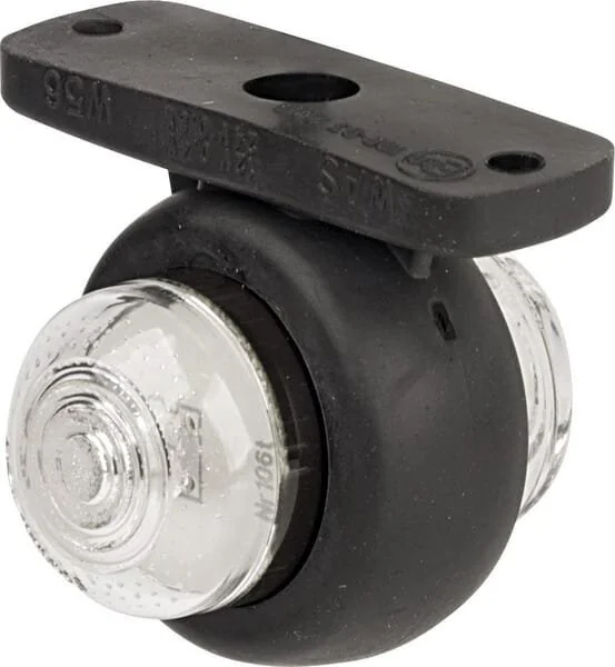 Waś - 1400690601 - Marker Light Round, 12/, White, Bolt On, 50x60mm