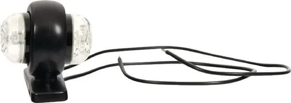 Waś - 1400690601 - Marker Light Round, 12/, White, Bolt On, 50x60mm