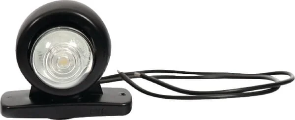 Waś - 1400690601 - Marker Light Round, 12/, White, Bolt On, 50x60mm