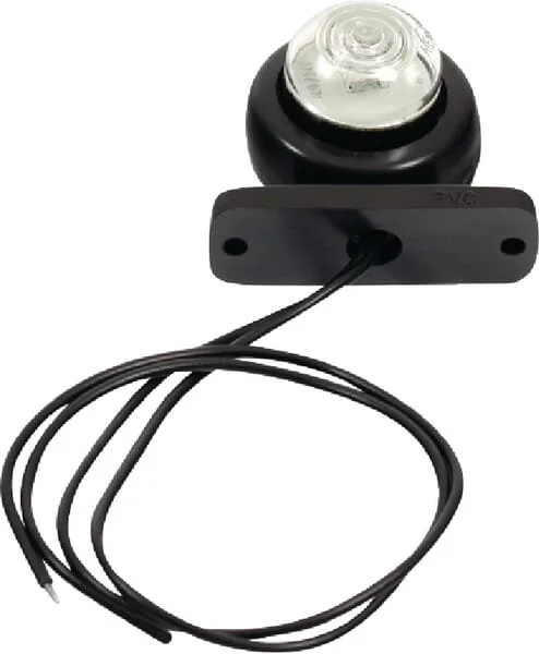 Waś - 1400690601 - Marker Light Round, 12/, White, Bolt On, 50x60mm