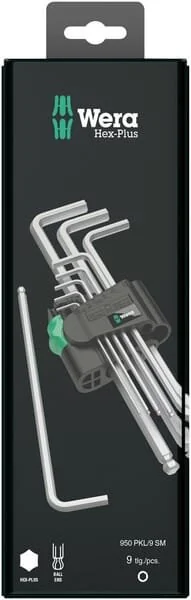 Wera - 073391 - Long Arm Hex Key 9pc Set