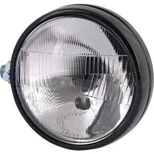 Wesem - 1400660211 - Headlight Round, RH Transparent, Bolt On, 183x161mm