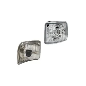 Wesem - LPRC54701 - Corner Work Light Halogen, Left, 50W, Square, White, Mm, PGJ13 Plug
