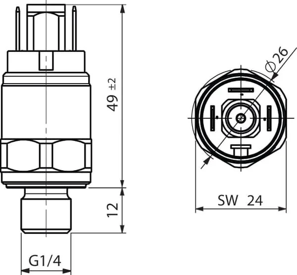 Wika - 14070150 - Pressure Switch 0-16bar