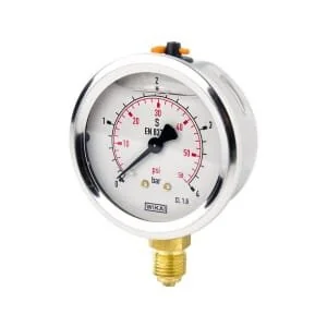 Wika - B711W063004D - Glycerine Pressure Gauge 63mm 4bar, Bottom Mount