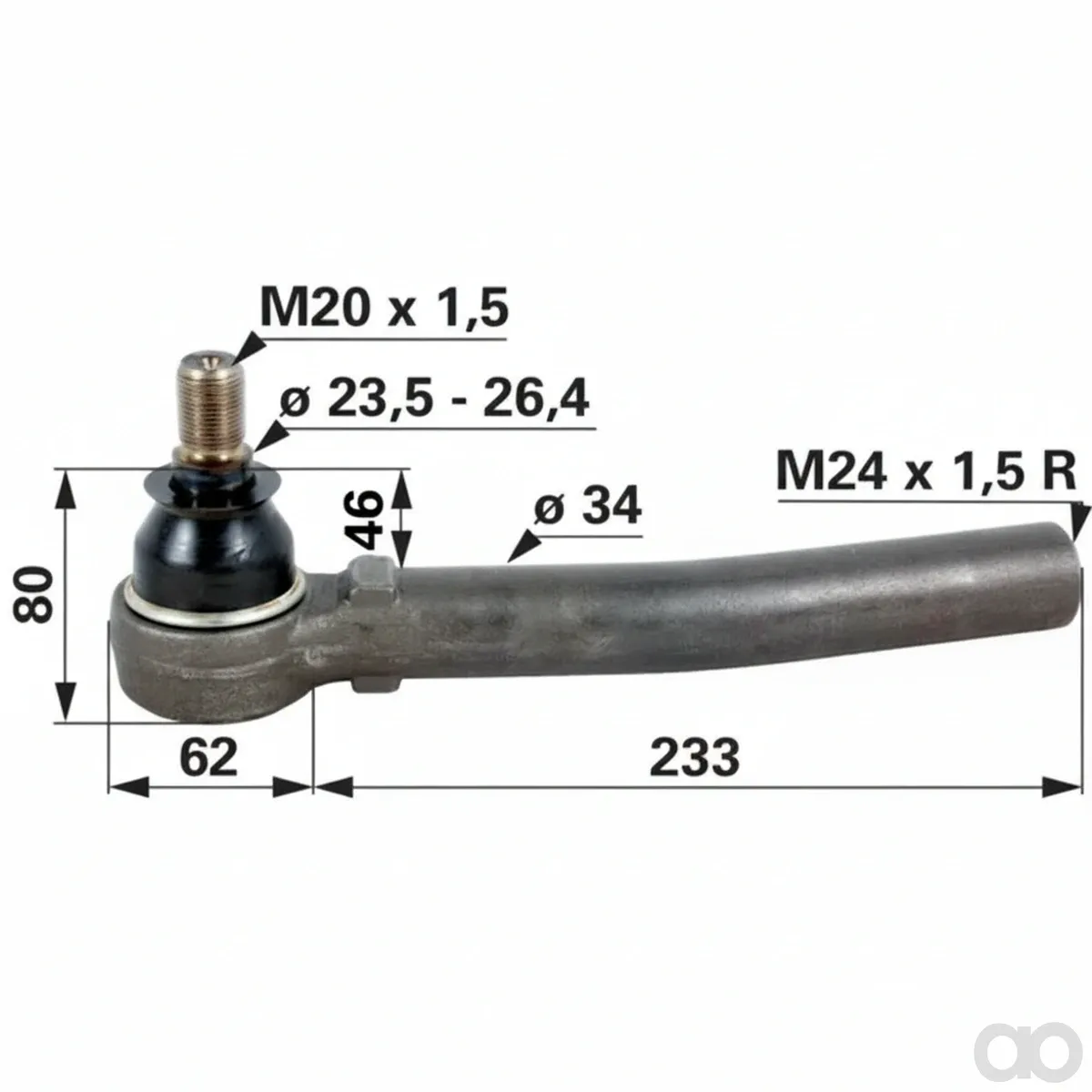 Prillinger-00110153 - Ball joint M24x1.5 internal thread (00110153)