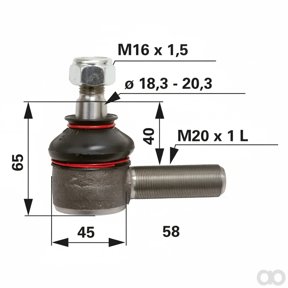 Prillinger-00110219 - Ball joint M20x1L (00110219)