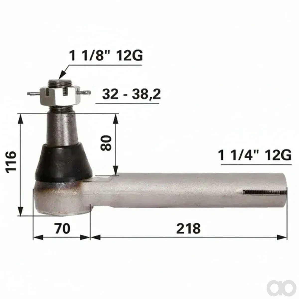 Prillinger-00110244 - Ball joint right-hand, 1 1/4 inch (00110244)