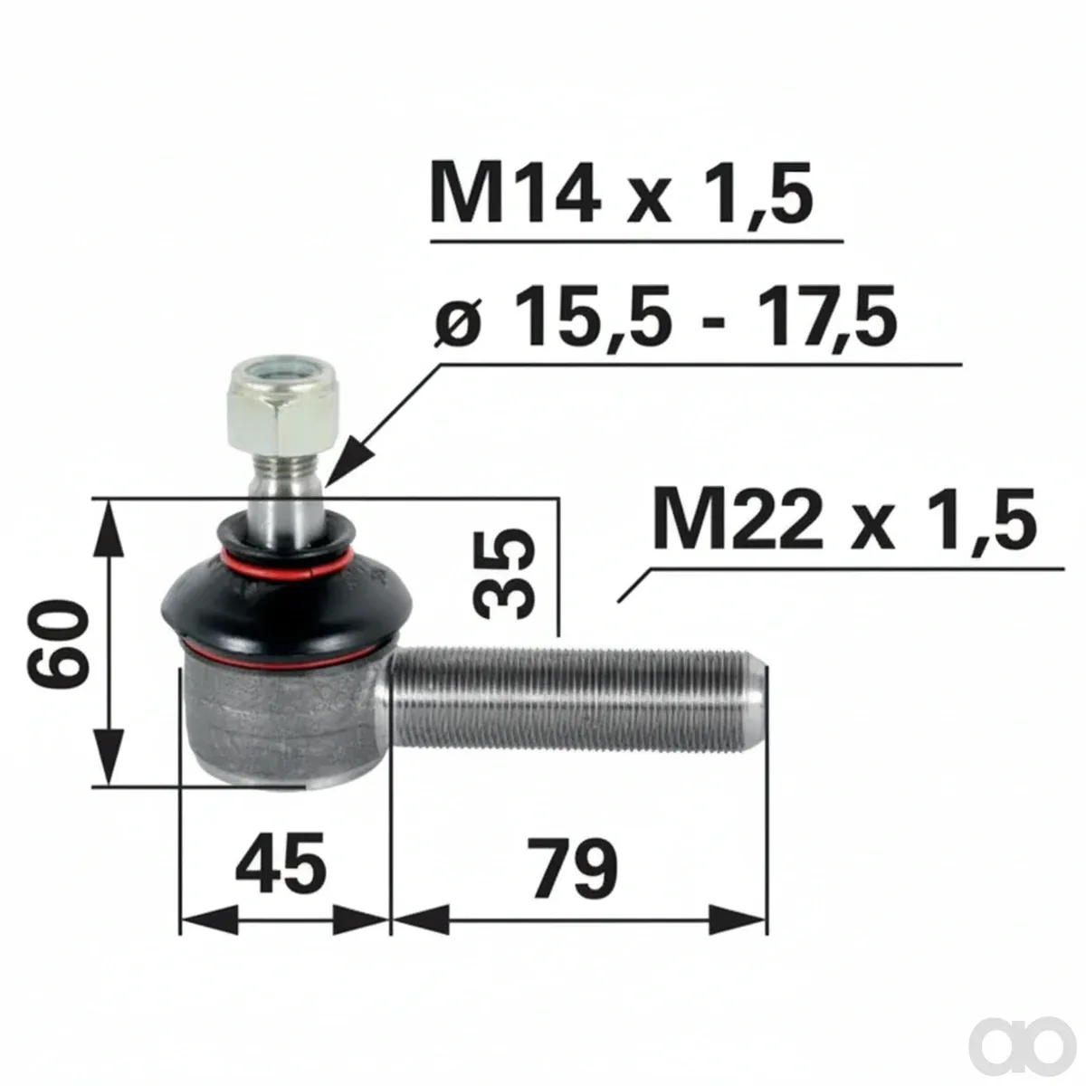 Prillinger-00110281 - Ball joint M22x1.5 (00110281)