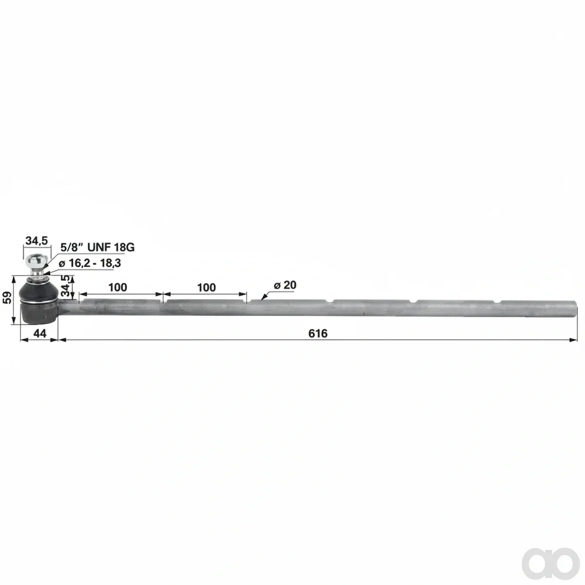 Prillinger-00110302 - Ball joint for Fiat DM 20 mm (00110302)