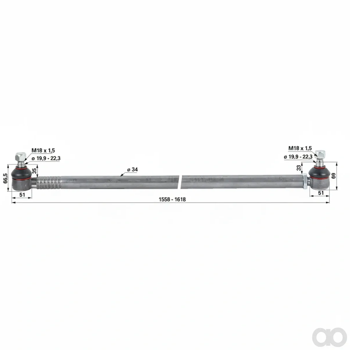 Prillinger-00110316 - Tie rod New Holland (00110316)