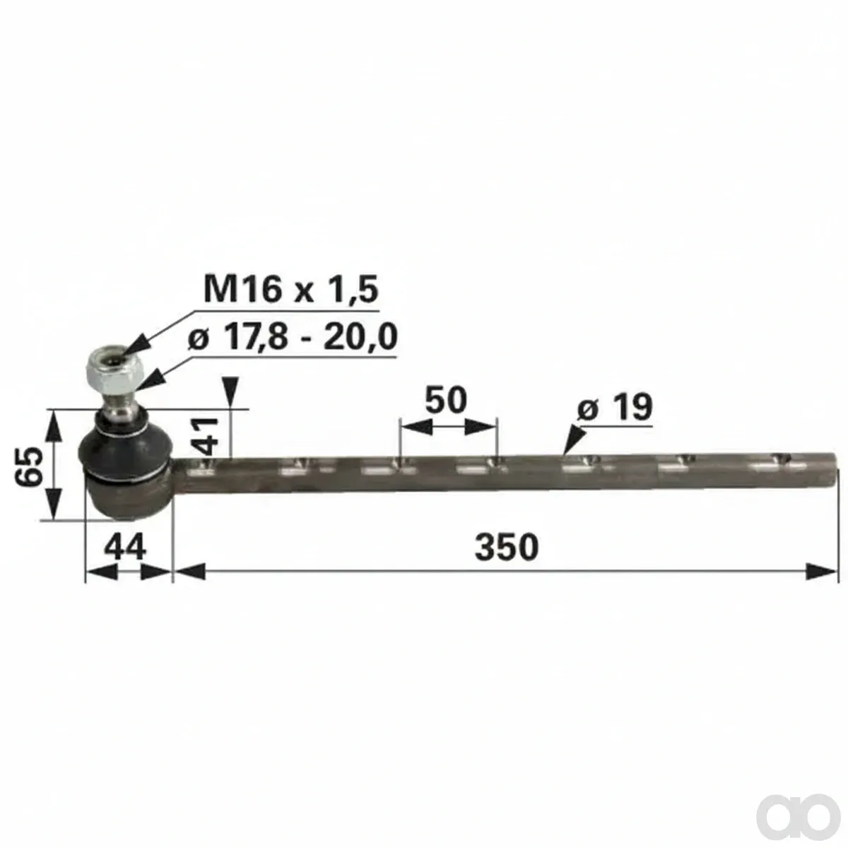 Prillinger-00110364 - Ball joint for MF DM 19x355 mm (00110364)