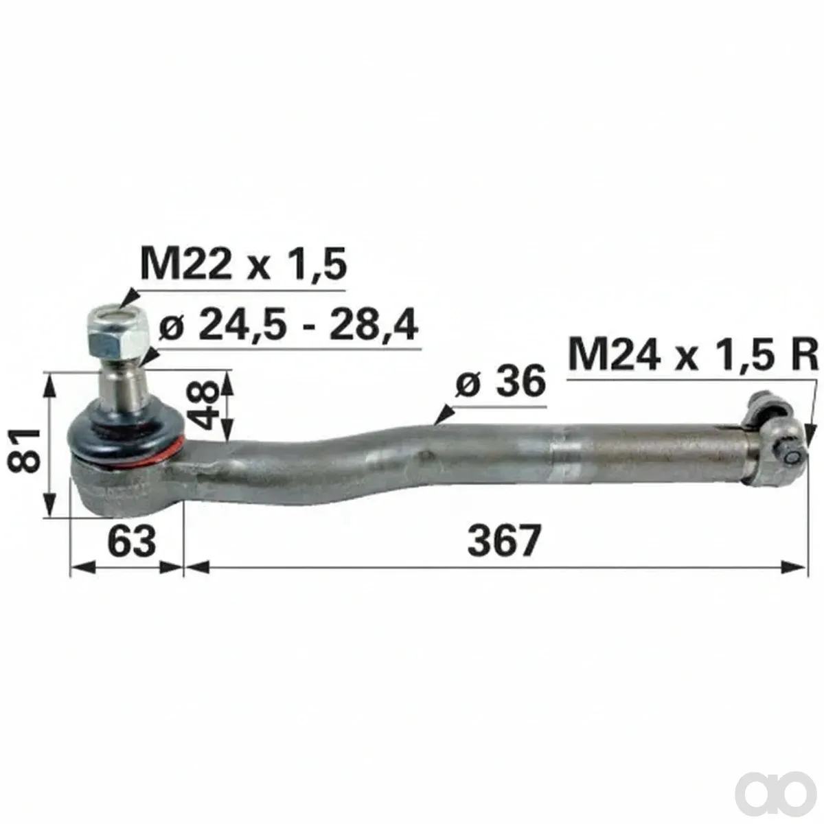 Prillinger-00110864 - Ball Joint M24X1.5 Internal Thread (00110864)