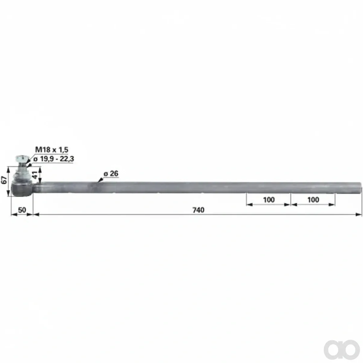 Prillinger-00110870 - Ball Joint Diameter 26 Mm For Deutz (00110870)