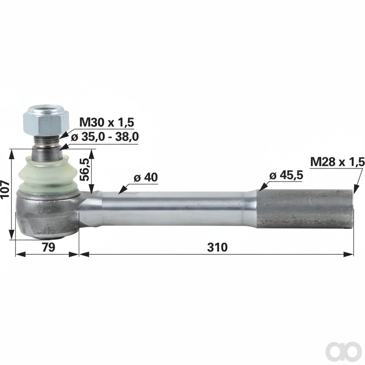 Prillinger-00111503 - Ball joint M38X1.5 (00111503)