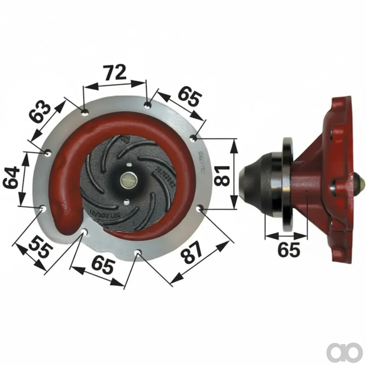 Prillinger-00112112 - Water pump as replacement for IHC 3 (00112112)