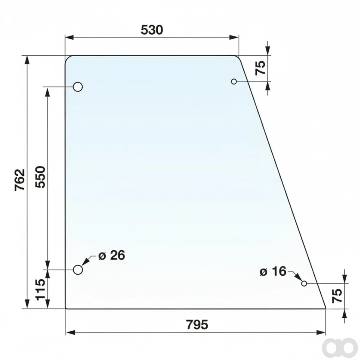 Prillinger-00114405 - Door Window Top Color Clear (00114405)