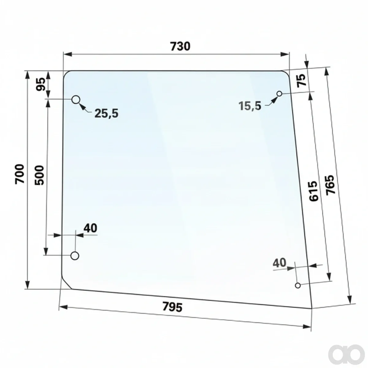Prillinger-00114410 - Door Window Top Color Clear (00114410)