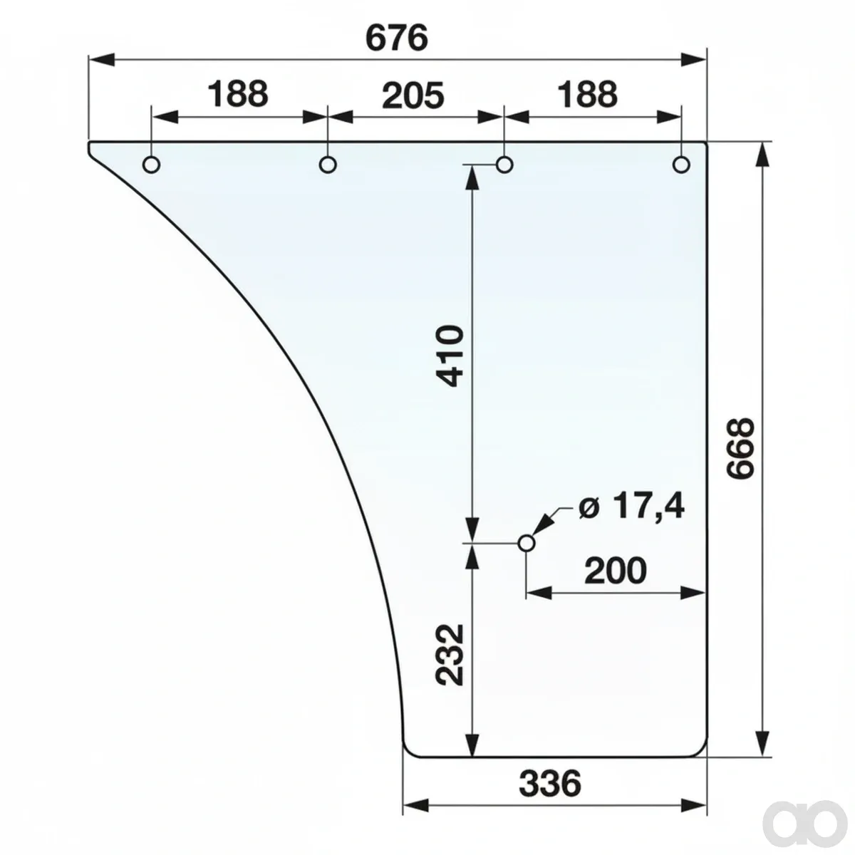 Prillinger-00114533 - Door Window Bottom Color Clear (00114533)