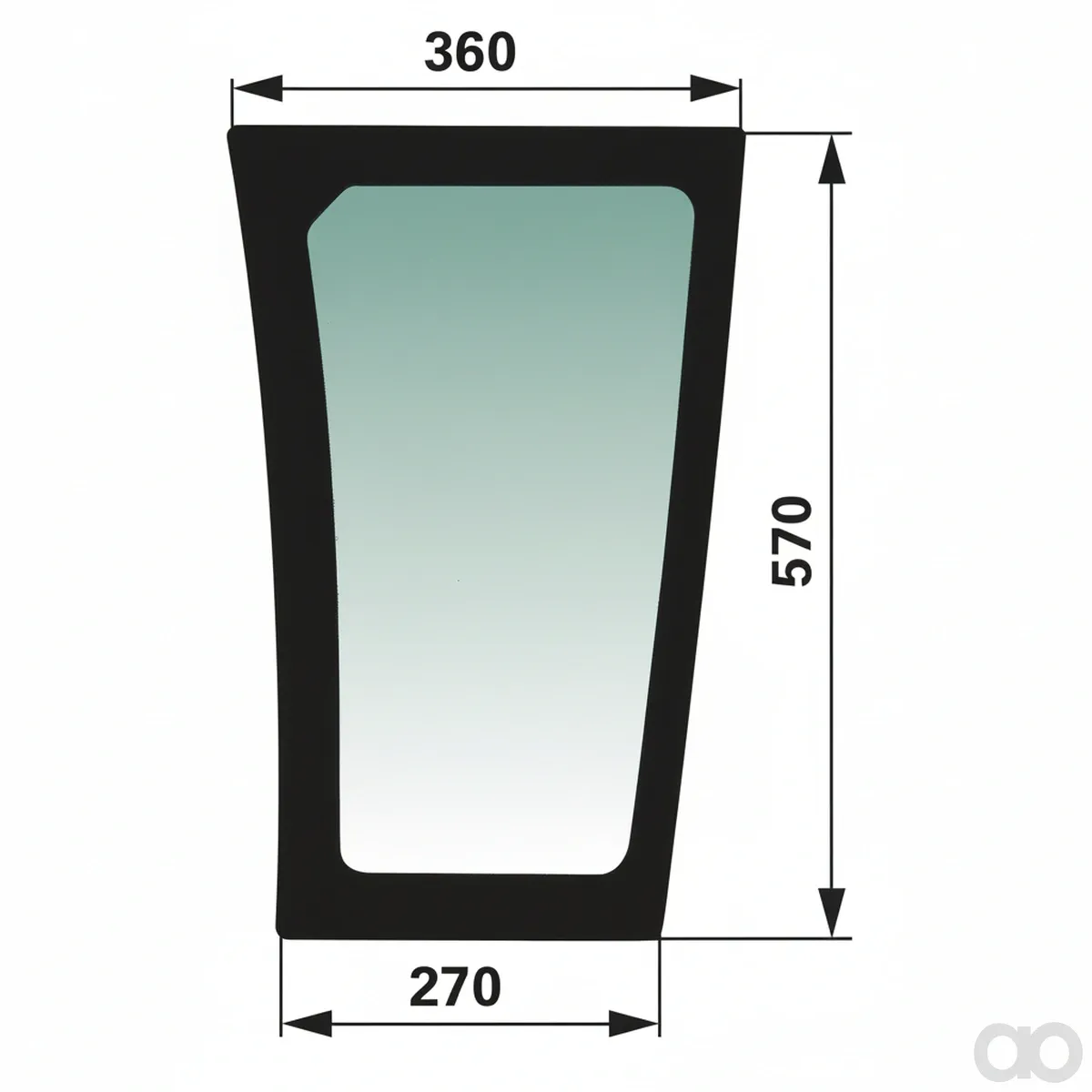 Prillinger-00114545 - Windshield left bottom For Fe (00114545)