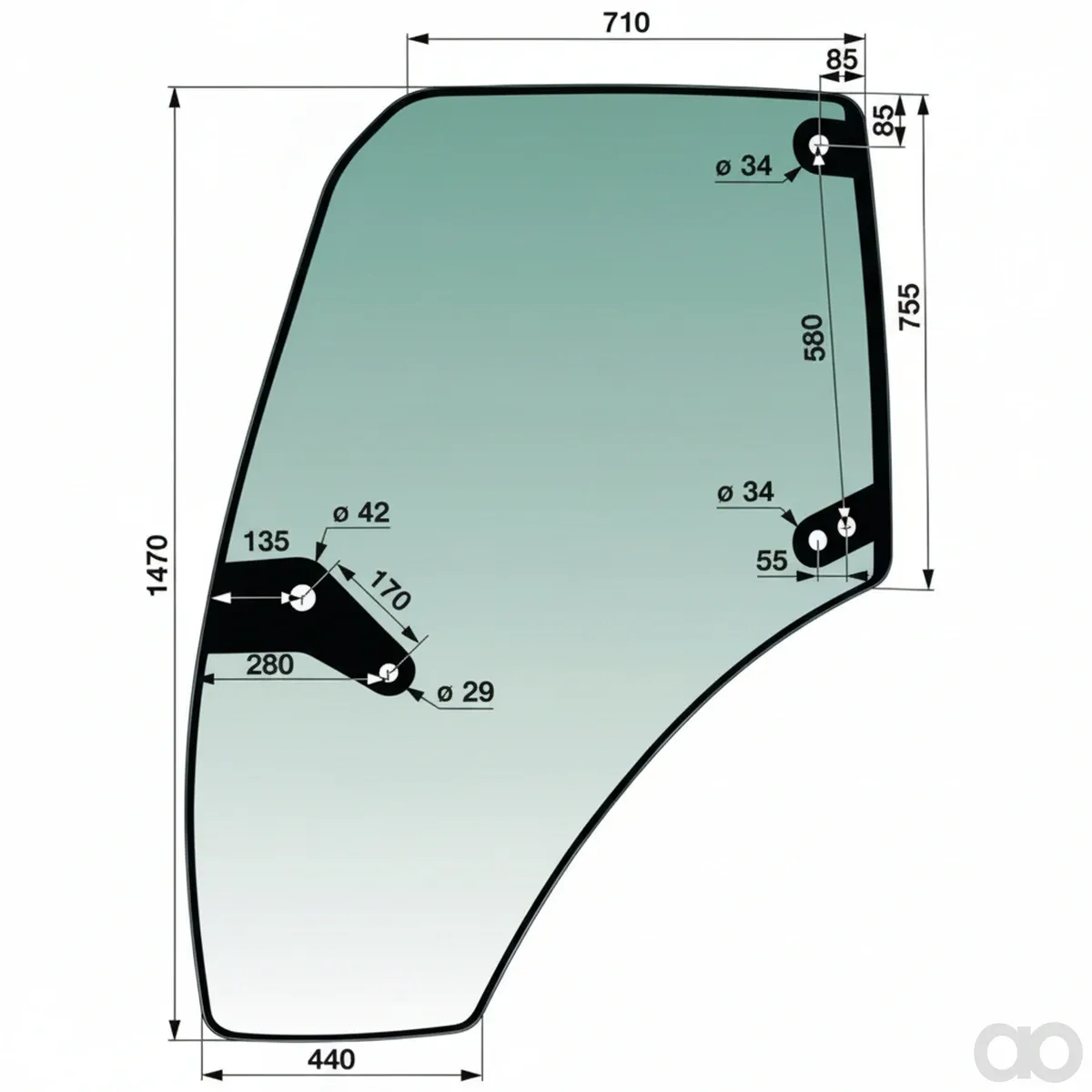 Prillinger-00114837 - Door window left (00114837)