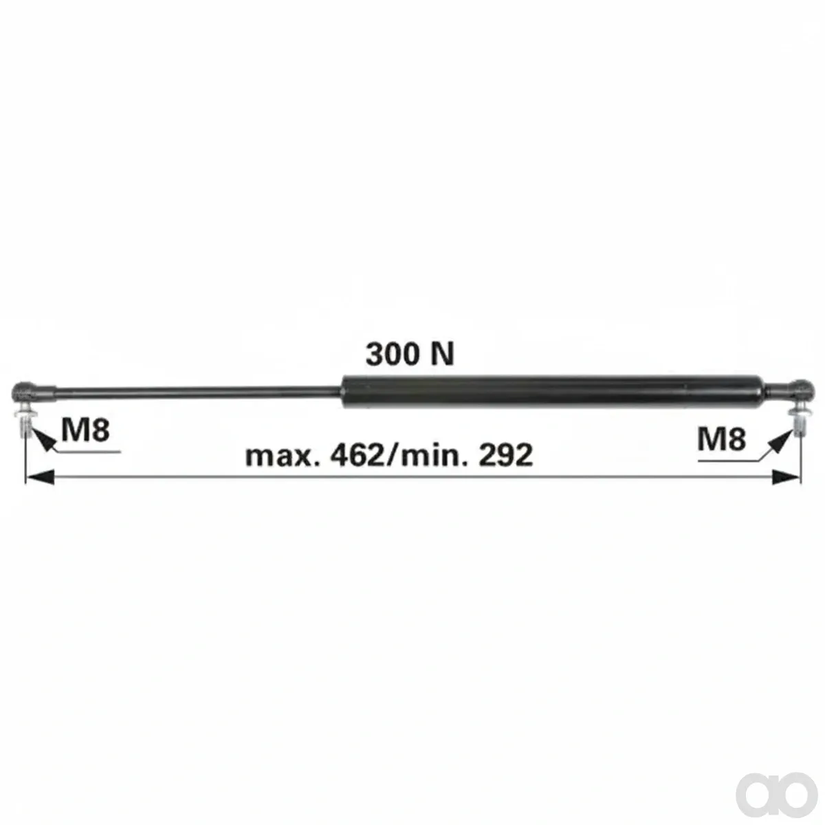 Prillinger-00115527 - Gas spring for rear window (00115527)