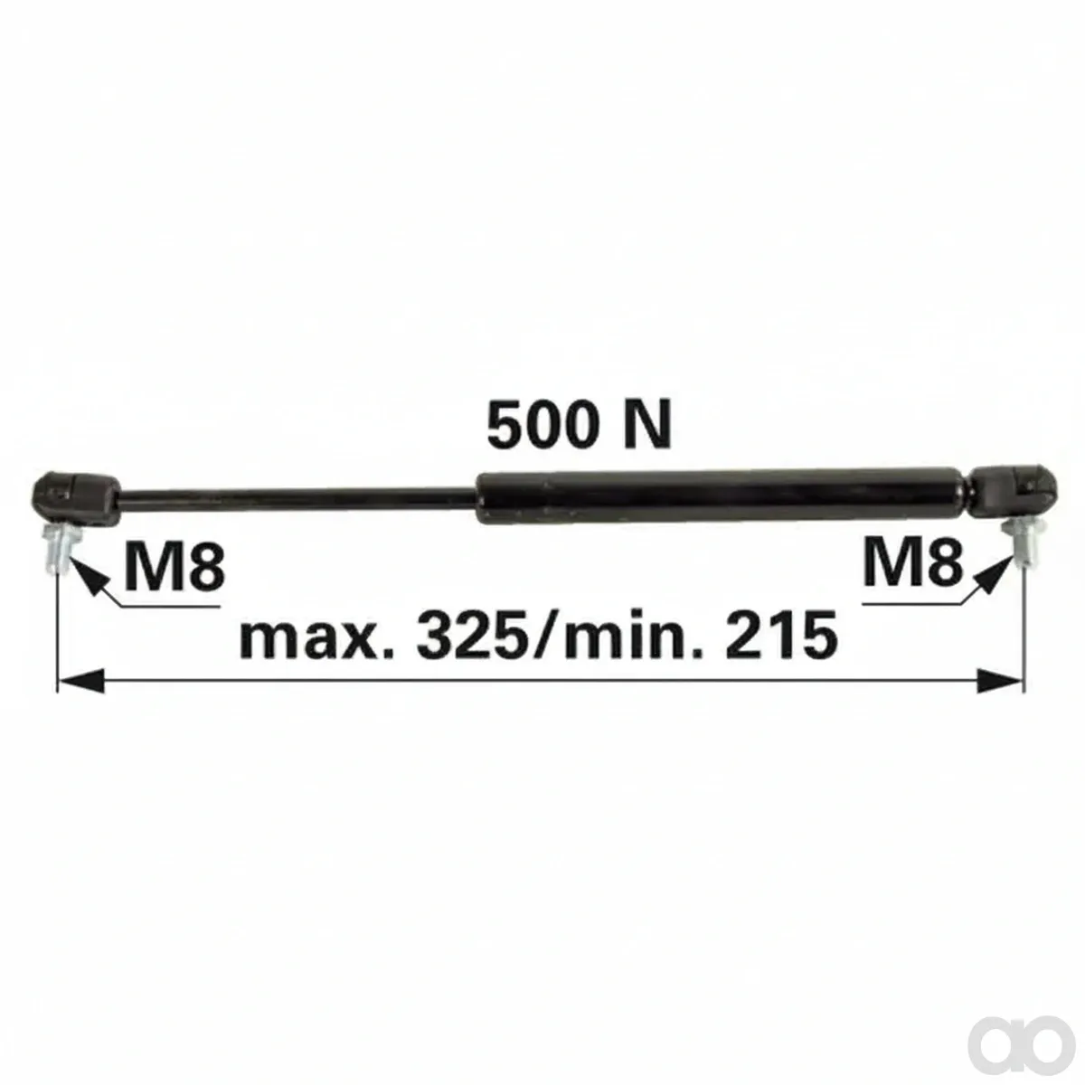 Prillinger-00115563 - Gas spring length 325 mm 500 N (00115563)