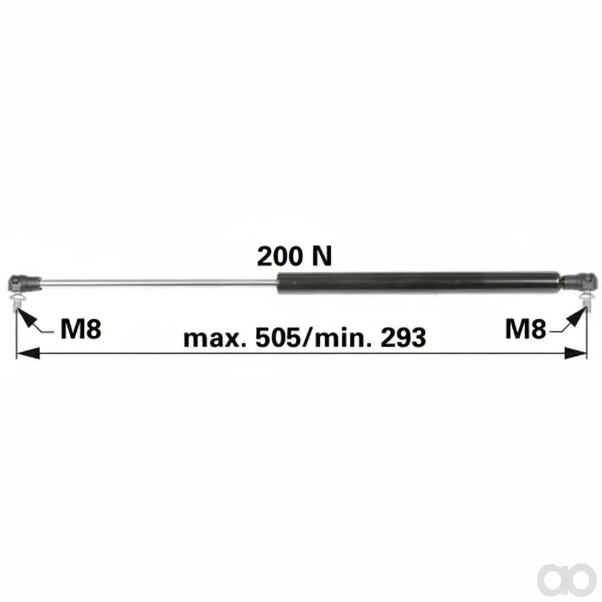 Prillinger-00115653 - Gas spring for rear window (00115653)