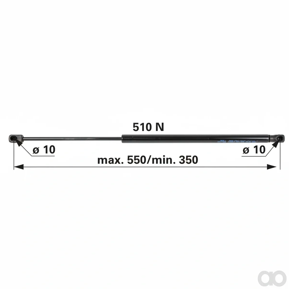Prillinger-00115666 - Gas spring for hood (00115666)