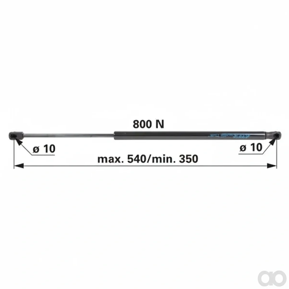 Prillinger-00115668 - Gas spring for hood (00115668)