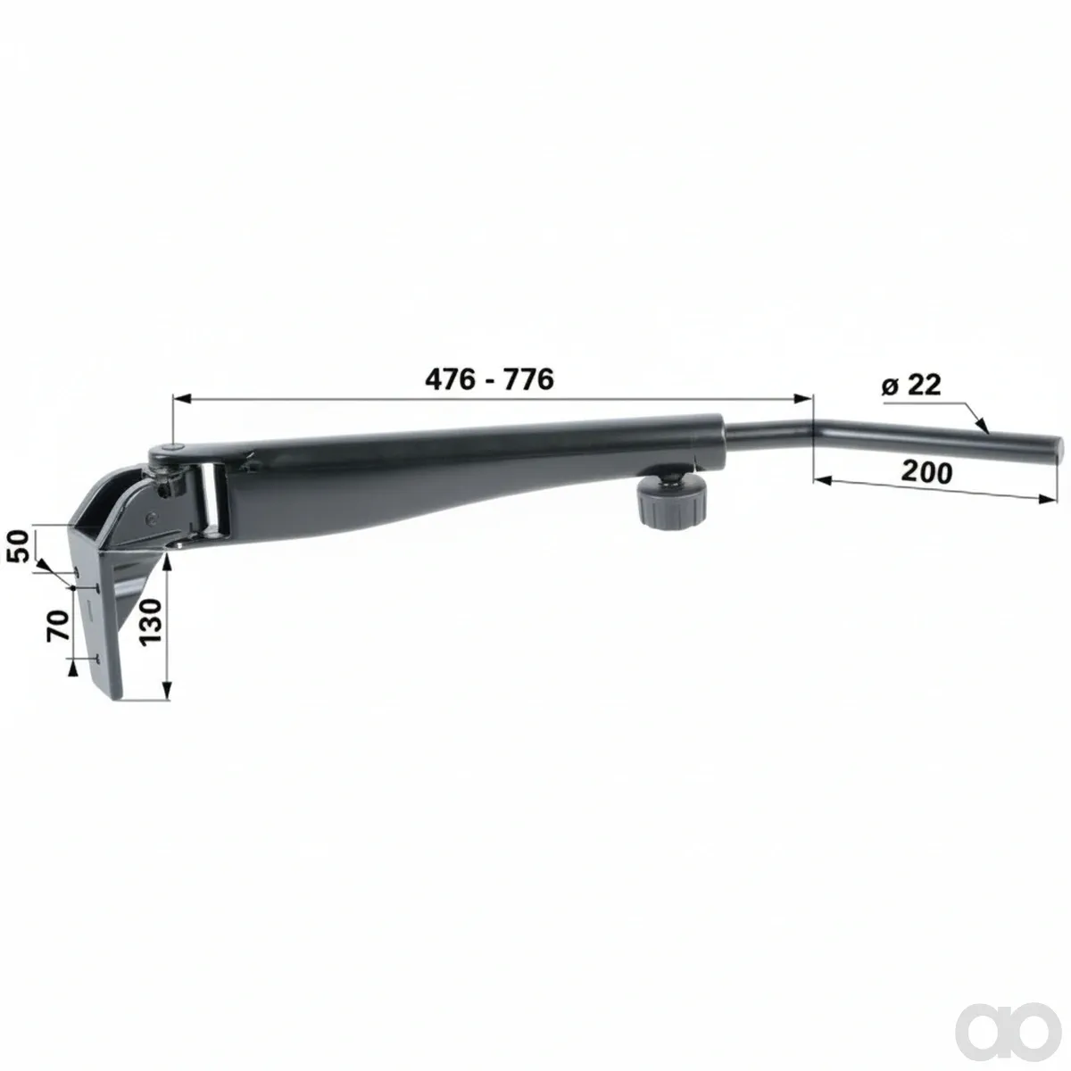 Prillinger-00116414 - Telescopic mirror holder right R (00116414)