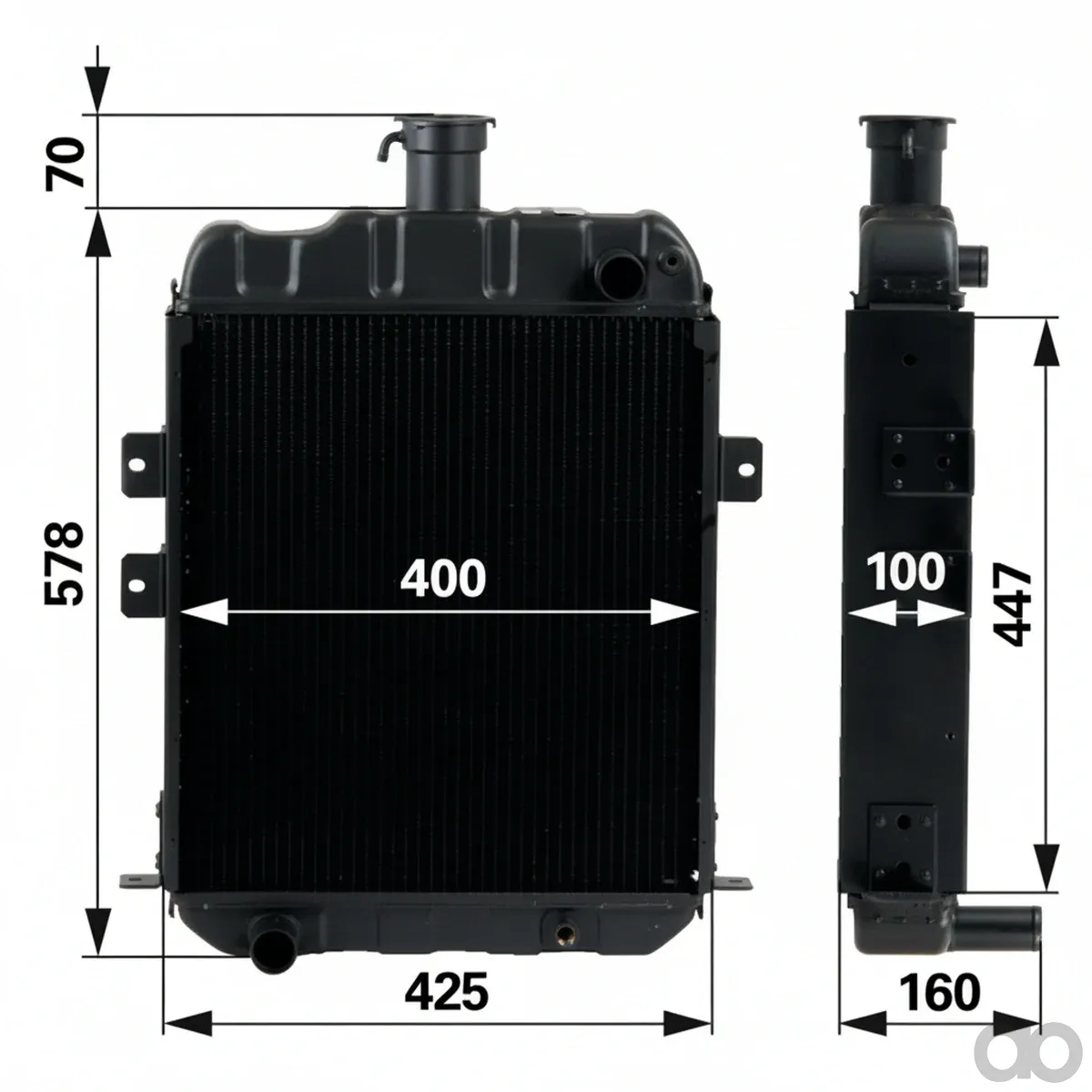 Prillinger-00129510 - Radiator for Fendt (00129510)