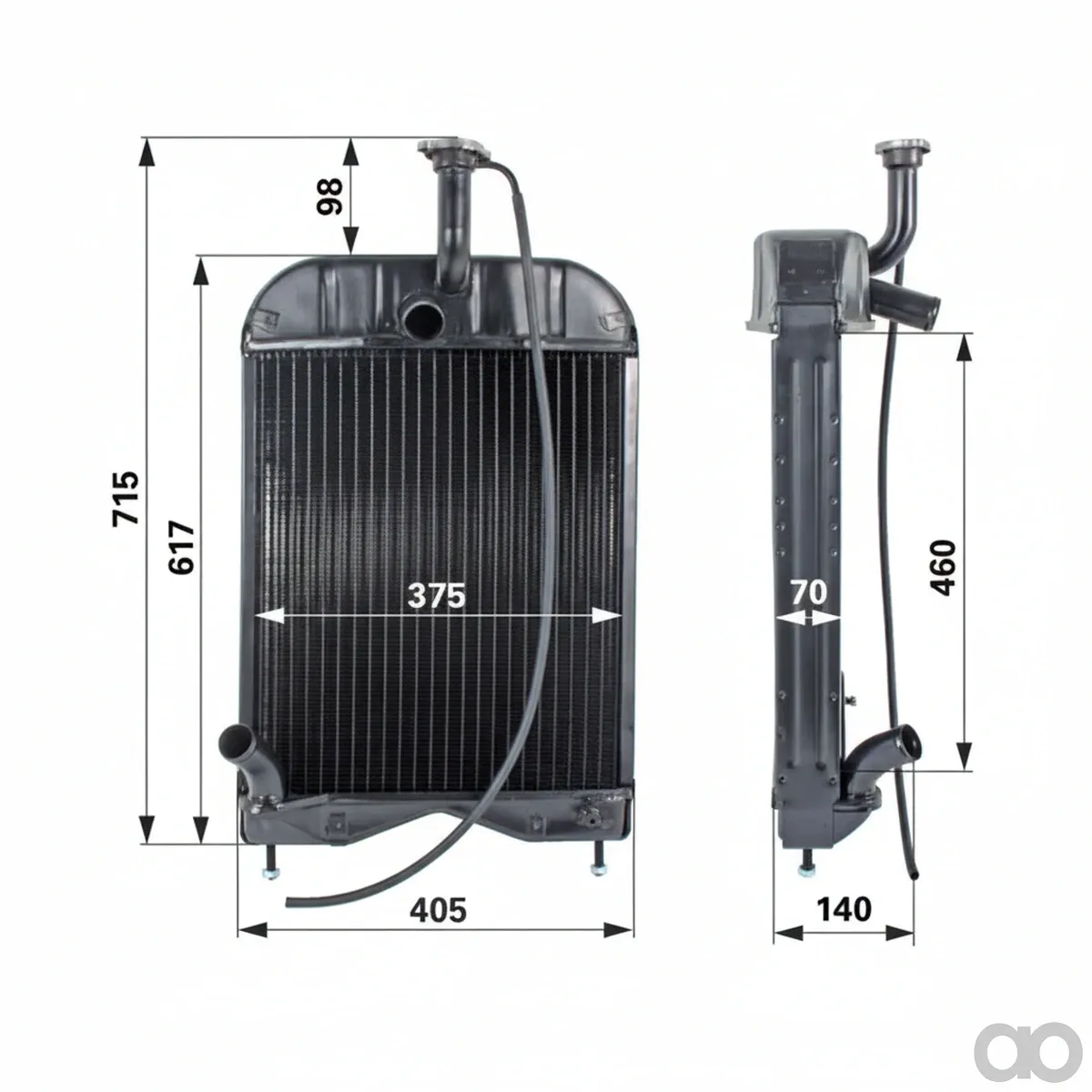 Prillinger-00129702 - Radiator Replacement for MF 1680547 (00129702)