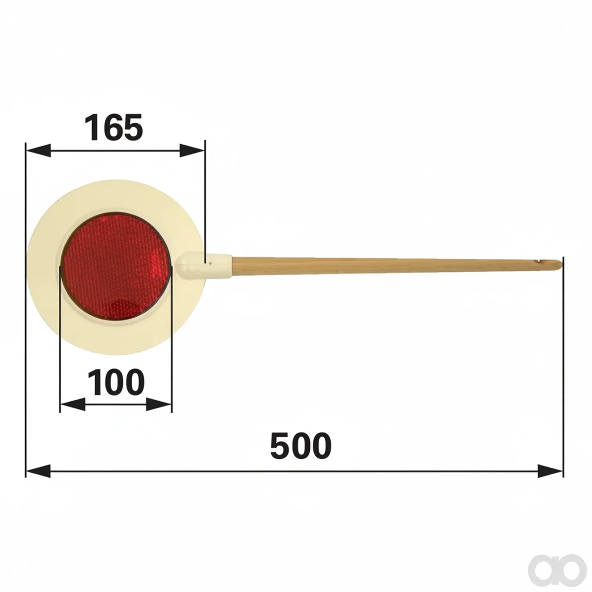 Prillinger-00130901 - Hand signal paddle red (00130901)