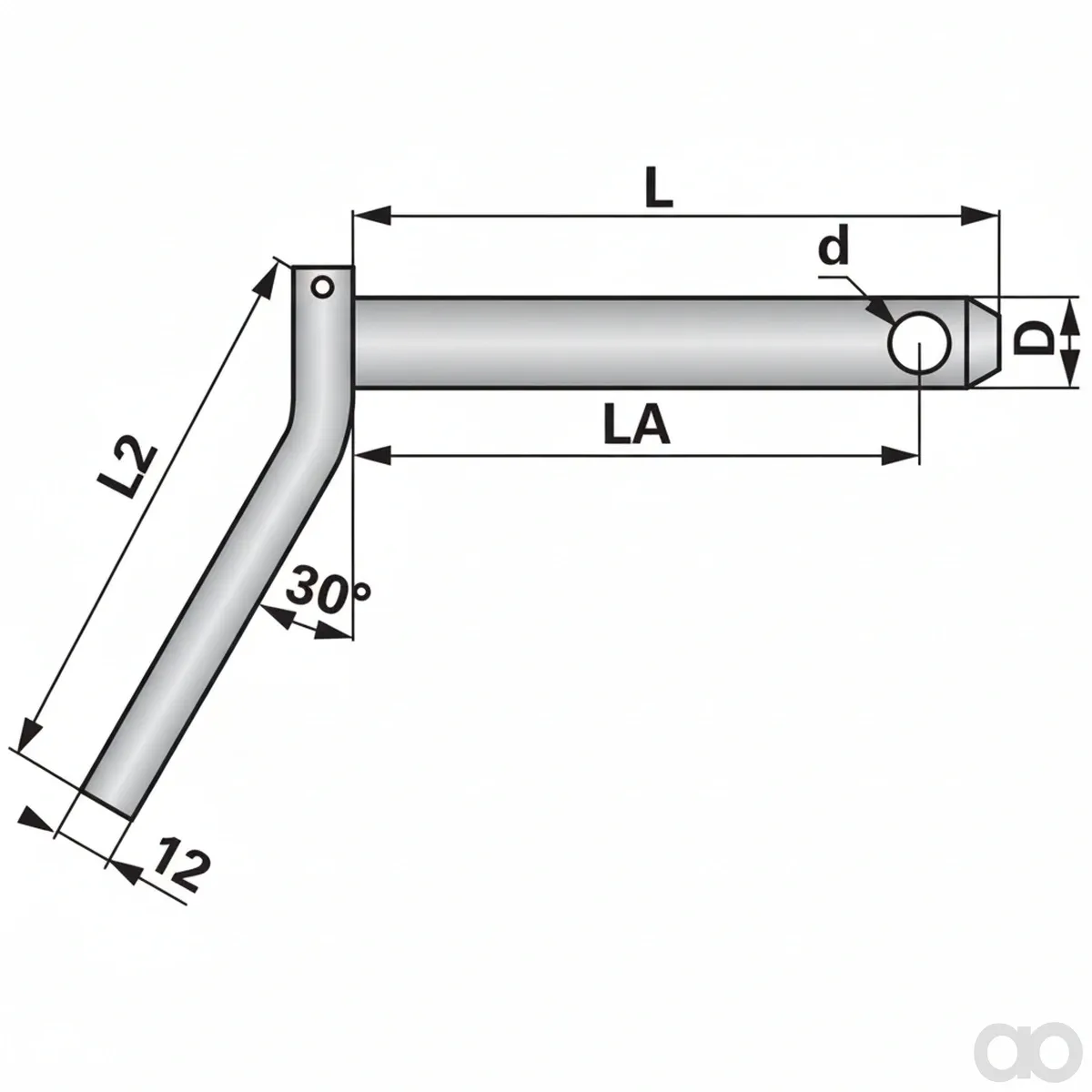 Prillinger-00161769 - Bolt with Handle Dm22Mm Length (00161769)