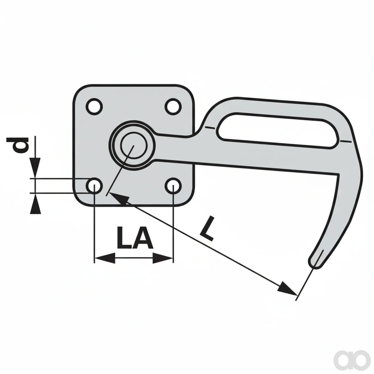 Prillinger-00184019 - Bow Lock Left Without Eye (00184019)