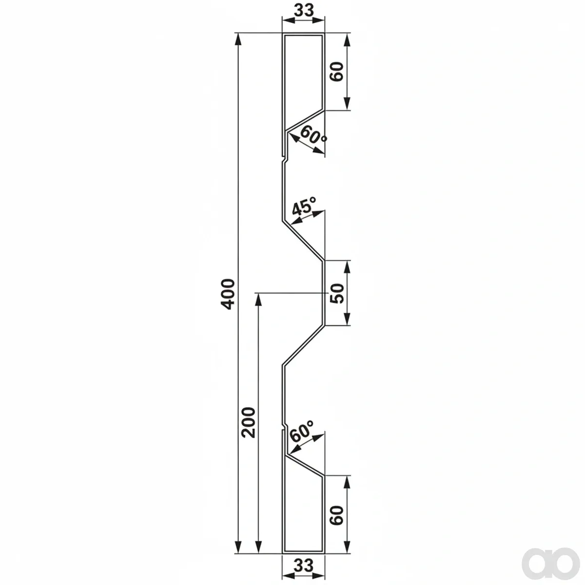 Prillinger-00185011 - Steel Side Wall 400X2.0 Mm Meter (00185011)
