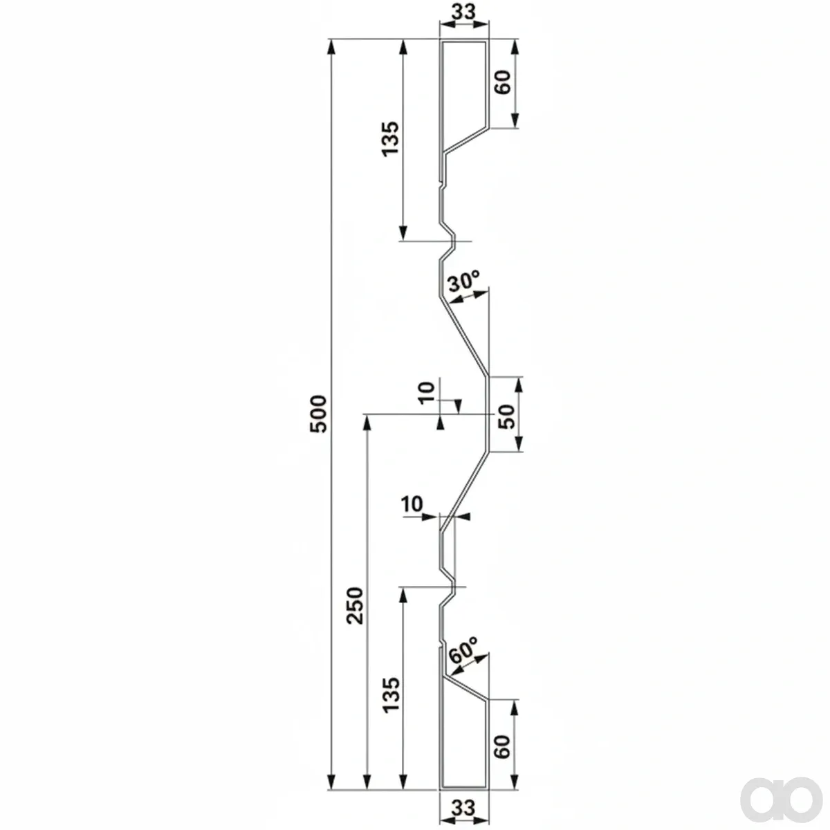 Prillinger-00185012 - Steel Side Wall 500X1.5 Mm Meter (00185012)