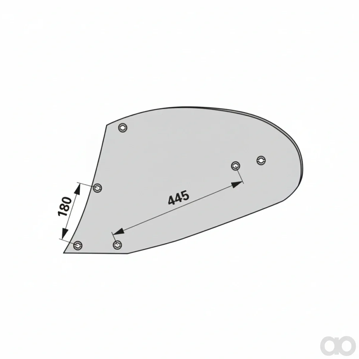 Prillinger-00210043 - Moldboard left Instead of Von N (00210043)