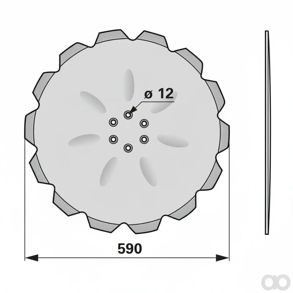 Prillinger-00216662 - Disc coulter serrated Instead of V (00216662)