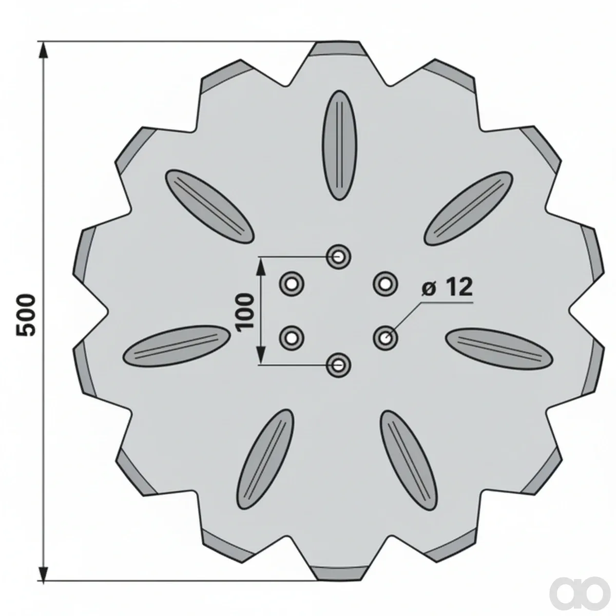 Prillinger-00218424 - Disc coulter serrated Instead of (00218424)